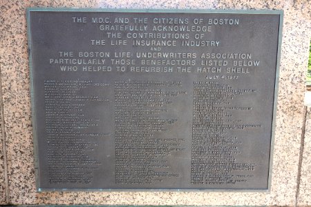 Life Insurance Industry plaque - Charles River Esplanade - Boston, MA - DSC02583 photo