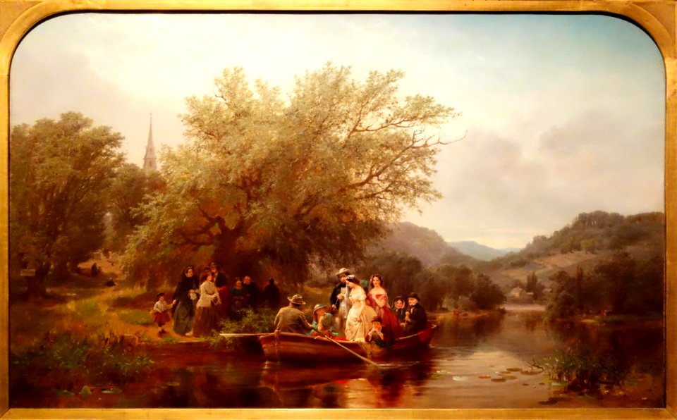 Life's Day or Three Times Across the River - Noon (The Wedding Party) - by Albert Fitch Bellows, 1861, oil on canvas - Brooklyn Museum - DSC09415