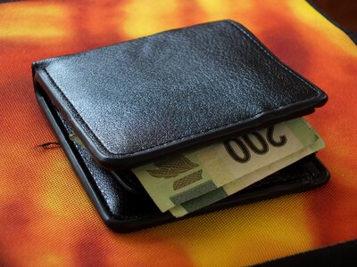 Leather walet currency income