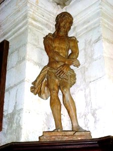 Liettres (Pas-de-Calais) église Saint-Pierre, statue Christ aux liens