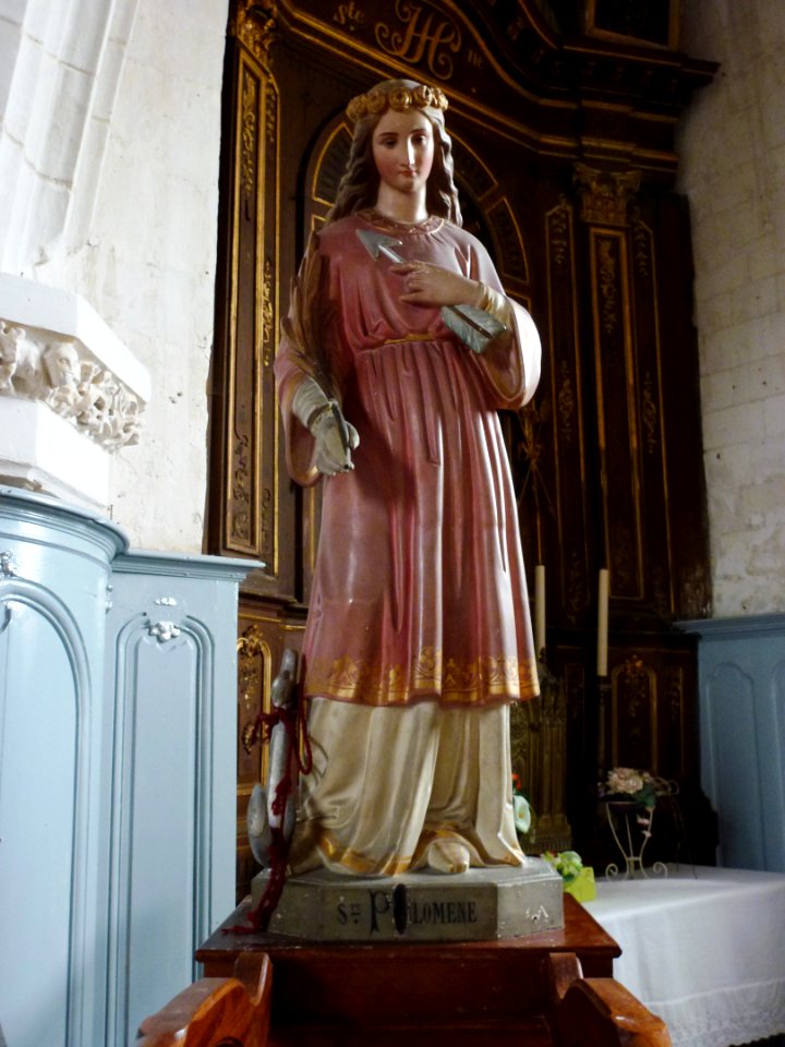 Liettres (Pas-de-Calais) église Saint-Pierre, statue Ste Philomène