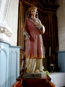 Liettres (Pas-de-Calais) église Saint-Pierre, statue Ste Philomène