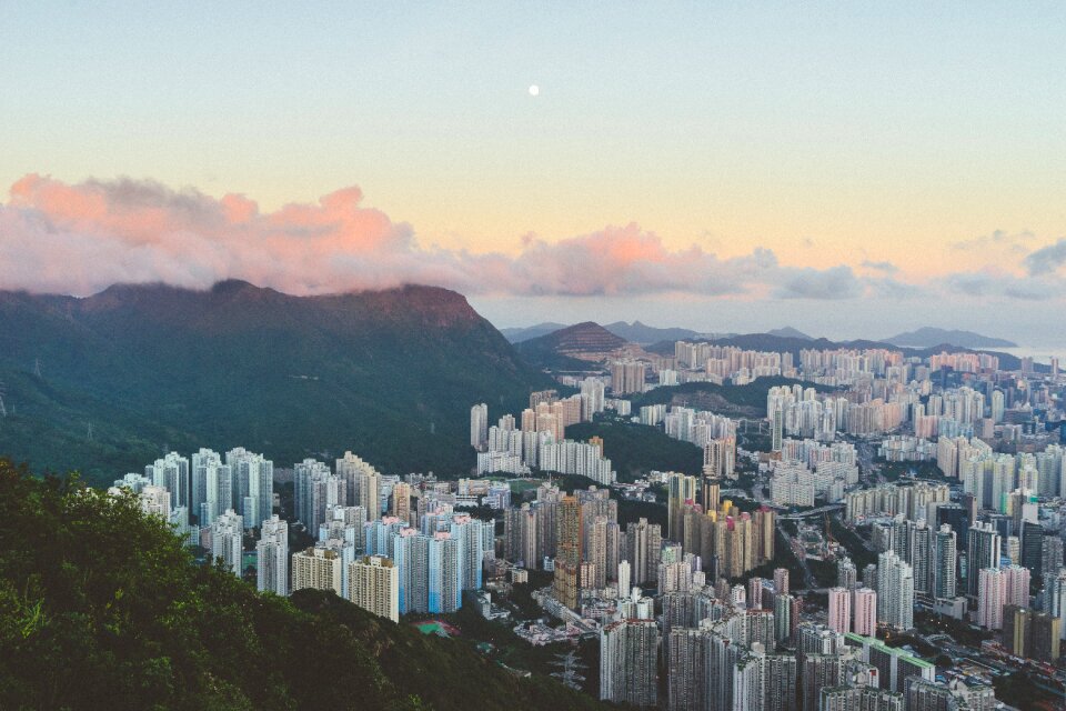 Mountain range sky skyline