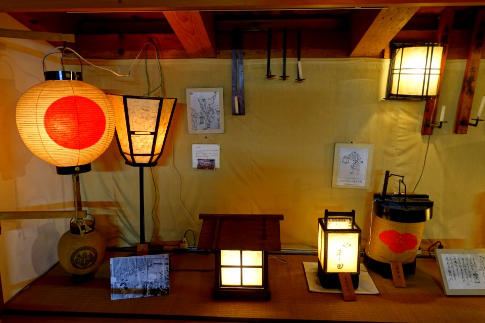 Lights and lanterns - Hirata Folk Art Museum - Takayama, Gifu, Japan - DSC06805