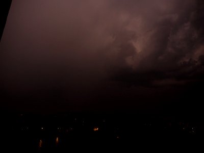 Lightning at thunderstorm from Spandauer-See-Brücke 54