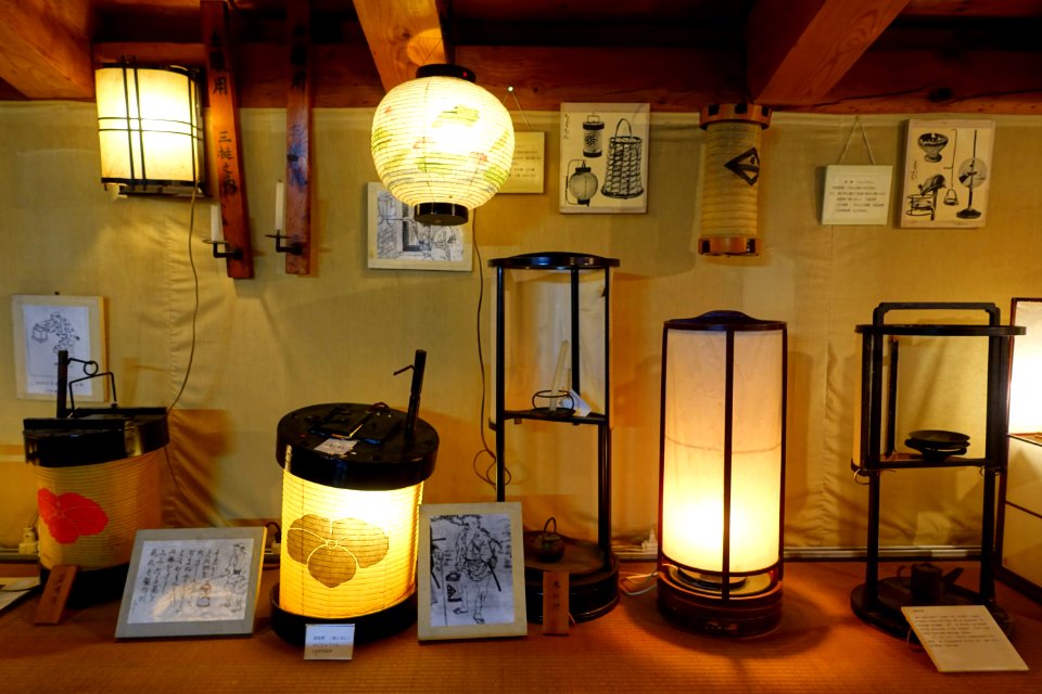 Lights and lanterns - Hirata Folk Art Museum - Takayama, Gifu, Japan - DSC06807