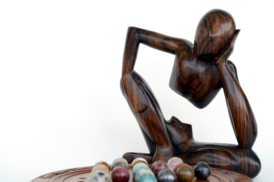Play question mark holzfigur