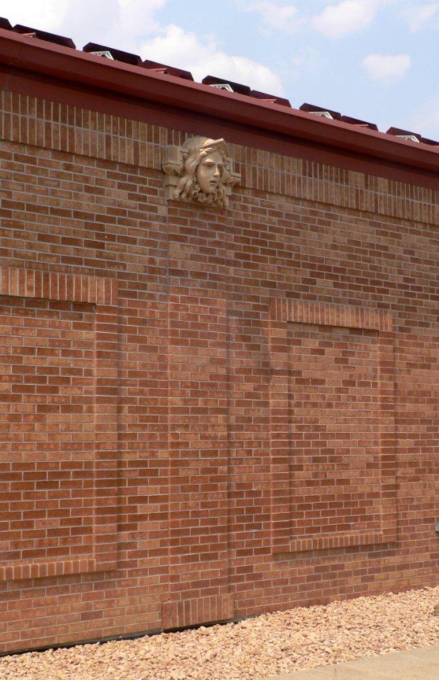 Lincoln County, Colorado courthouse SE wall detail 1