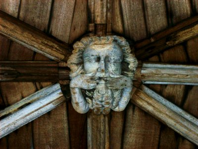 Lincoln Cathedral Cloisters- roof boss 1
