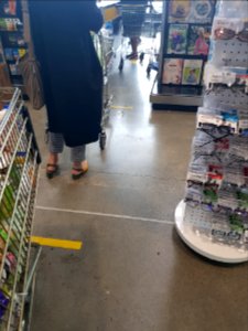 Line waiting for cashier