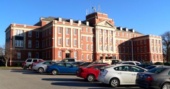 Lincoln, Nebraska VA Hospital main bldg from NW 1