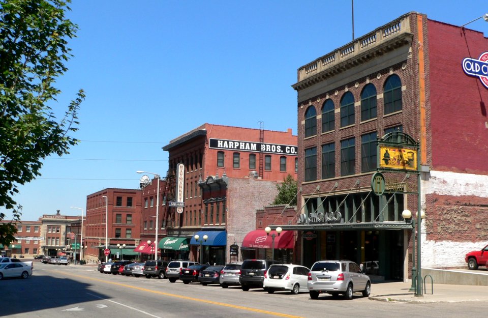 Lincoln, Nebraska Haymarket P St from 9th 1