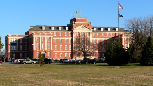 Lincoln, Nebraska VA Hospital main bldg from NW 2