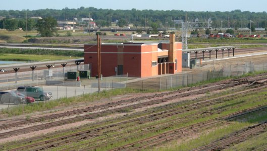 Lincoln, Nebraska Amtrak station from SE 1