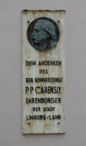 Limburg, Kornmarkt 9, Tafel Cahensly