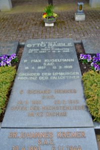 Limburg, Pallottinerfriedhof, Grab Otto Raible, Richard Henkes, Max Kugelmann