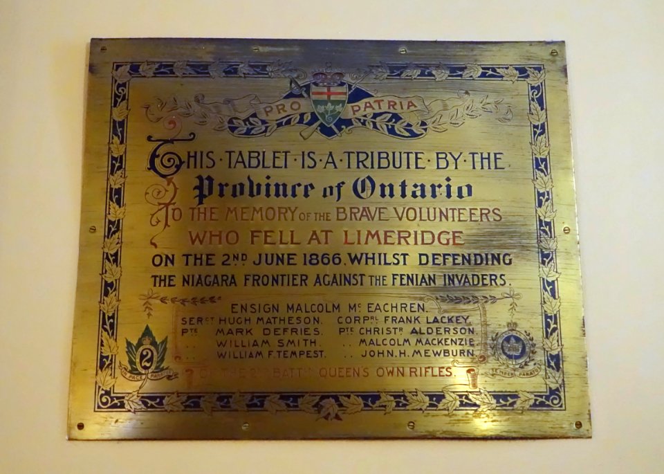 Limeridge memorial plaque - Ontario Legislative Building, Toronto, Canada - DSC00291