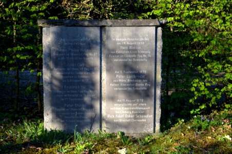 Limburg, Hauptfriedhof, Gedenkstein 1870 71