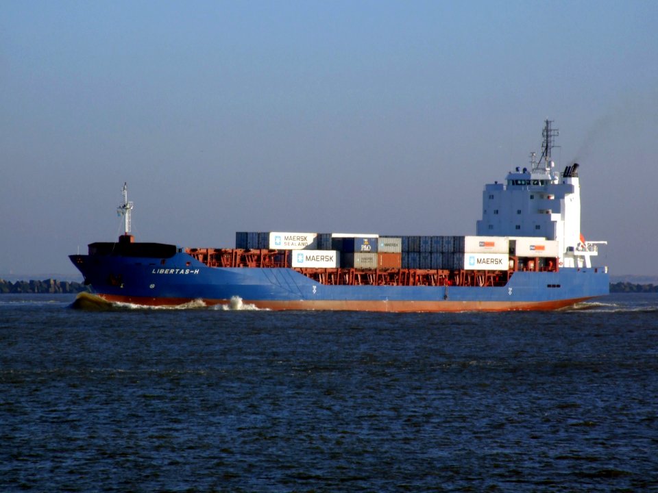 Libertas-H p1 leaving Port of Rotterdam 15-Dec-2007