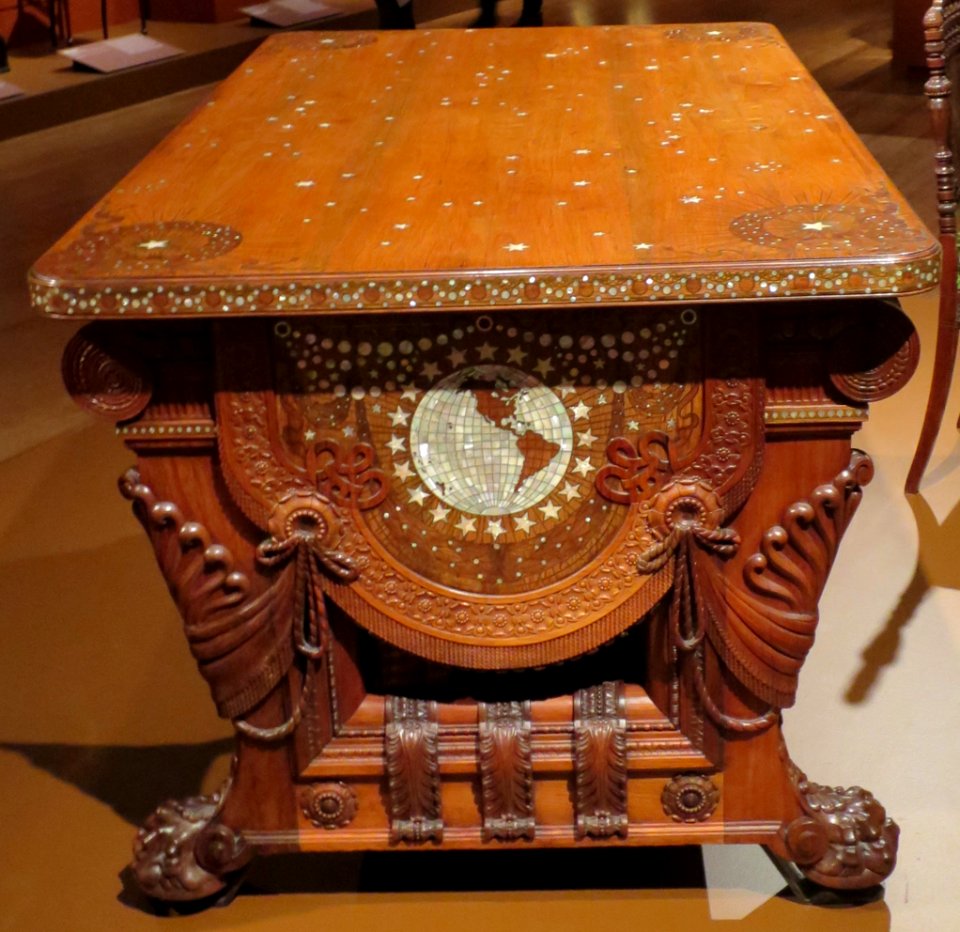 Library table from the William H. Vanderbilt House, Herter Brothers
