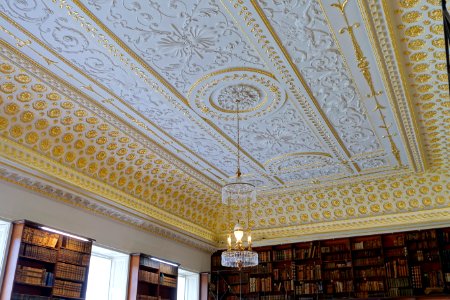 Library ceiling - Stowe House - Buckinghamshire, England - DSC07125