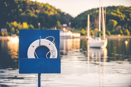 Lifebuoy outdoors pier