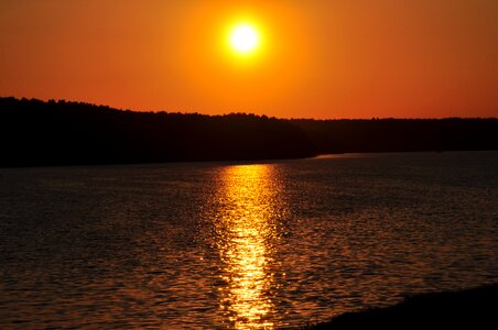 Sunset lagoon evening photo