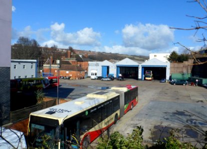 Lewes Road Bus Garage seen from Bear Road, Brighton (February 2014) (2)