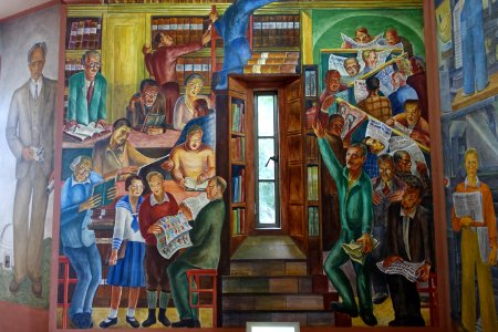 Library by Bernard Baruch Zakheim - Coit Tower, San Francisco, CA - DSC04809