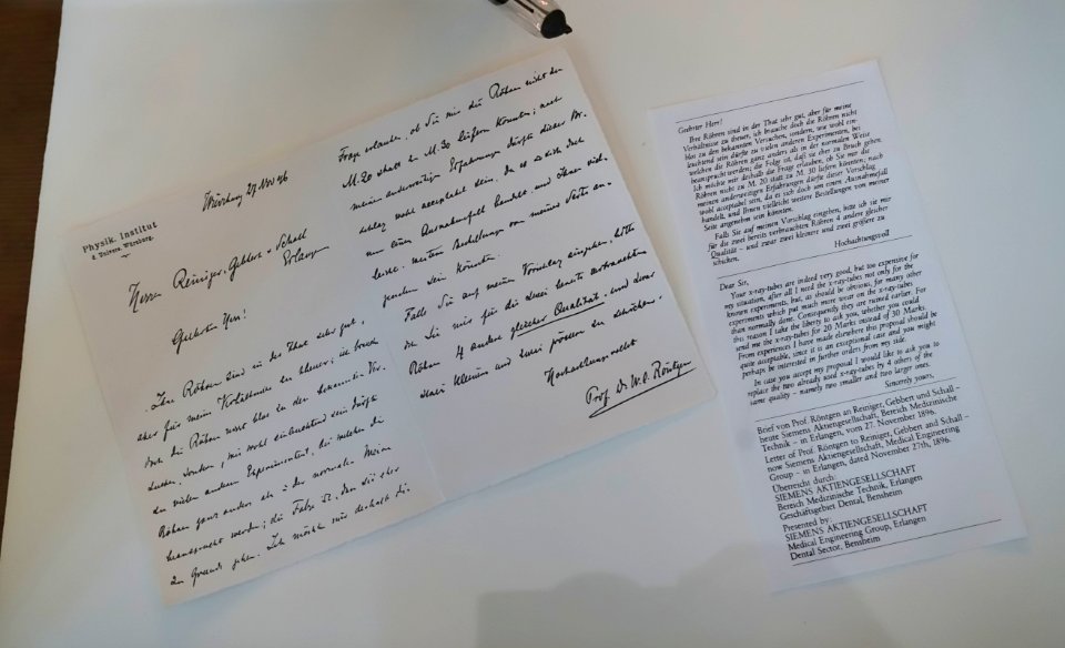 Letter by Wilhelm Conrad Roentgen, 27 November 1896 - Röntgen-Gedächtnisstätte Würzburg - Würzburg, Germany - DSC04302