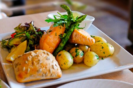 Dinner fish potato