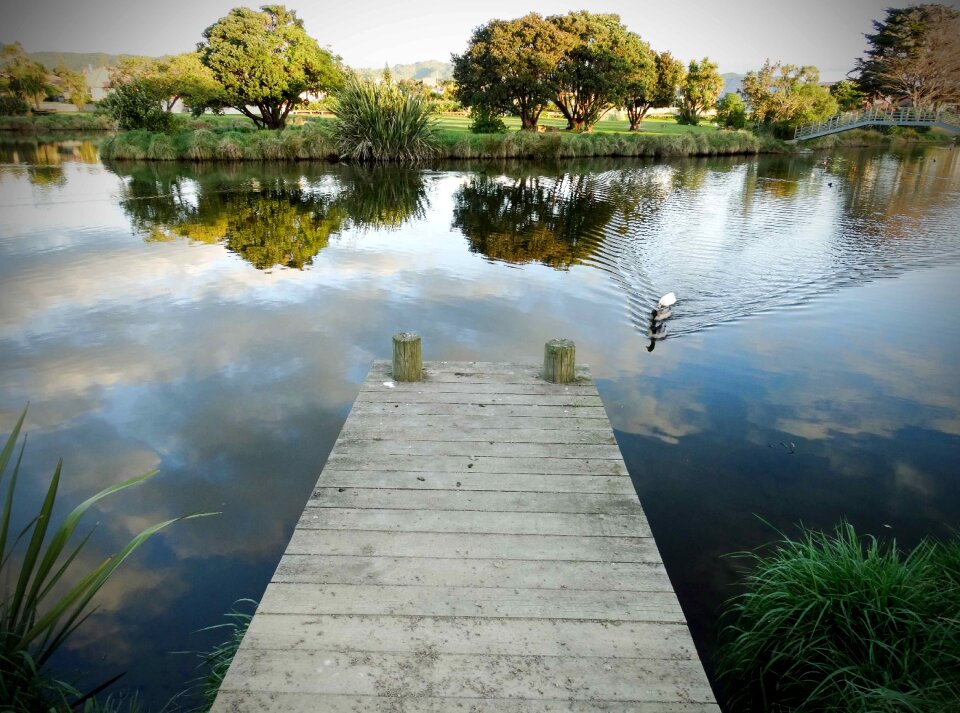 Lake reflection landscape