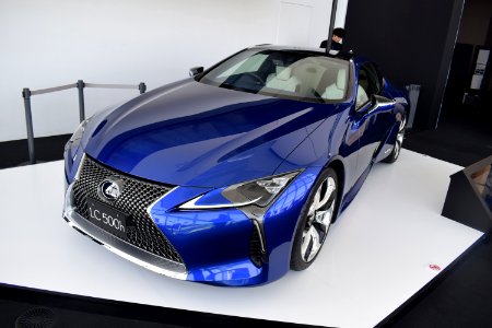 Lexus LC 500h at Media Ambition Tokyo, in Tokyo City View (front)