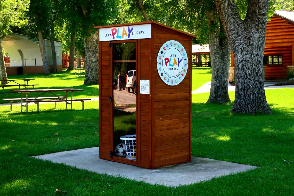 Let's Play Library public toy library at City Park in Spearfish, South Dakota