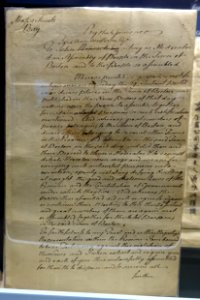 Letter from Royal Governor Thomas Hutchinson, directing the Old South tea meeting to adjourn, November 30, 1773 - Old South Meeting House - Boston, MA - DSC05833