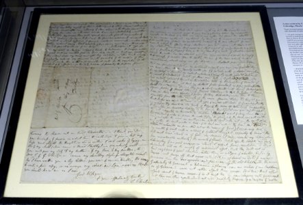 Letter written by S. T. Coleridge to his brother, Rev. George Coleridge, on March 10, 1798 - Coleridge Cottage - Nether Stowey - Somerset, England - DSC01190