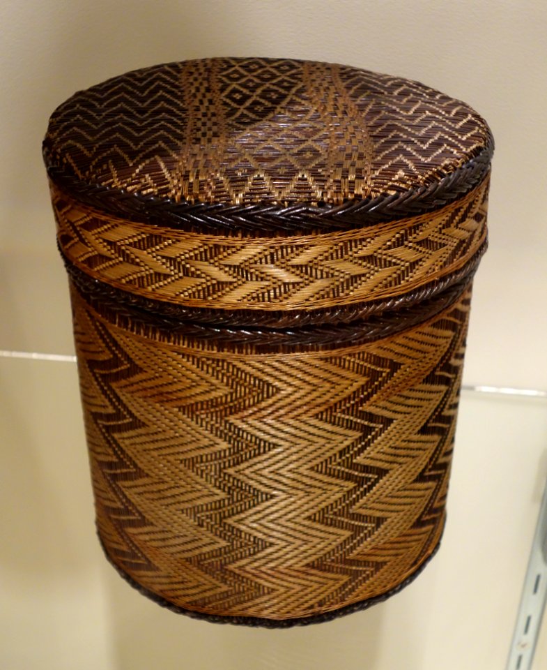 Lidded nesting basket of woven grass fiber, no.7, Vili peoples, Longo Bonda, Loango coast, Gabon, late 19th century - Cincinnati Art Museum - DSC04274