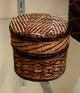 Lidded nesting basket of woven grass fiber, no.1, Vili peoples, Longo Bonda, Loango coast, Gabon, late 19th century - Cincinnati Art Museum - DSC04268