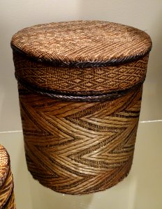 Lidded nesting basket of woven grass fiber, no.5, Vili peoples, Longo Bonda, Loango coast, Gabon, late 19th century - Cincinnati Art Museum - DSC04272
