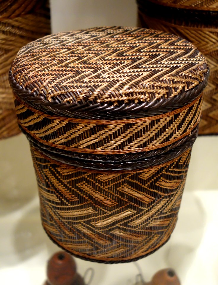 Lidded nesting basket of woven grass fiber, no.6, Vili peoples, Longo Bonda, Loango coast, Gabon, late 19th century - Cincinnati Art Museum - DSC04273