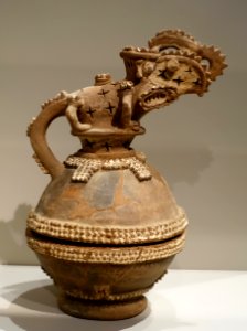 Lidded vessel for incense (incensario), Guanacaste-Nicoya zone, Costa Rica, Period V to Period VI, c. 600-1100 AD, ceramic - Dallas Museum of Art - DSC04655