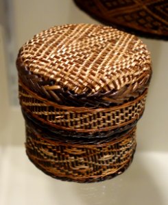 Lidded nesting basket of woven grass fiber, no.2, Vili peoples, Longo Bonda, Loango coast, Gabon, late 19th century - Cincinnati Art Museum - DSC04269