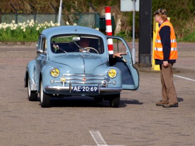 Light blue Renault 4CV, Dutch registration AE-20-69 pic-001