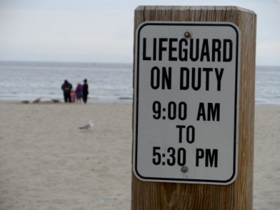 Lifeguard On Duty sign photo
