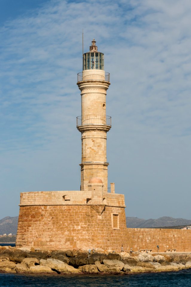 Lighhouse of Chania Crete Greece afternoon february 2015
