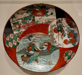 Li Bo Riding a Carp, Kutani ware, Japan, 19th century, porcelain - Cincinnati Art Museum - DSC03172