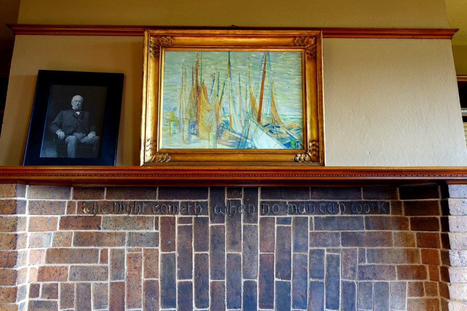 Library fireplace - Naulakha - Dummerston, Vermont - DSC06896