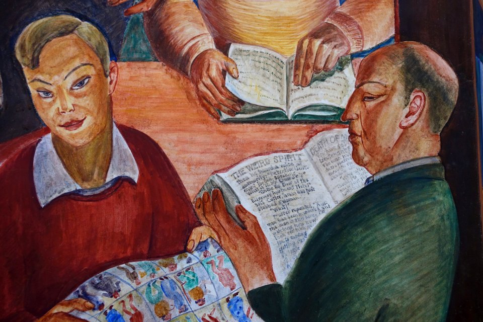 Library by Bernard Baruch Zakheim, detail - Coit Tower, San Francisco, CA - DSC04824
