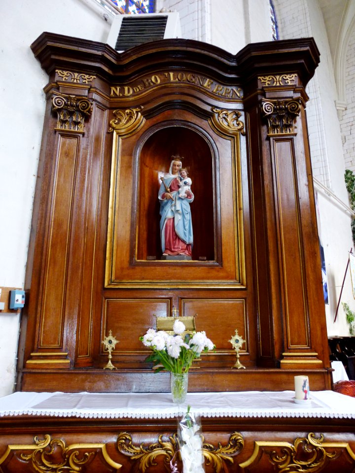 Licques (Pas-de-Calais) église abbatiale autel N.Dame