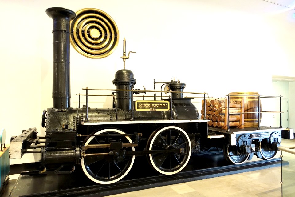 Locomotive, wood-fired, c. 1834, possibly by Braithwaite, Milner and Co. (UK) or Dunham and Co. (NY) - Museum of Science and Industry (Chicago) - DSC06598